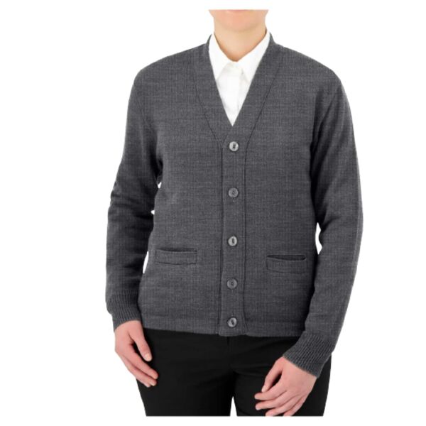 Adult V-Neck Long Sleeve Cardigan Thumbnail