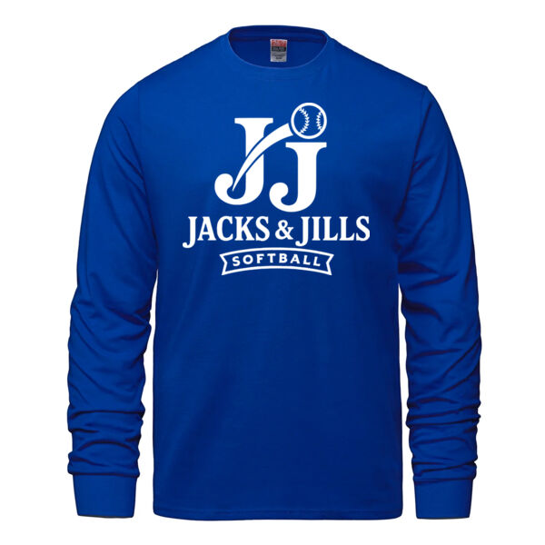 Adult Long Sleeve Ring Spun Cotton Crewneck T-Shirt Thumbnail