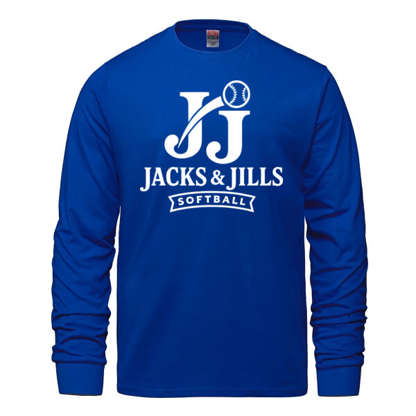 Personalized Adult Long Sleeve Ring Spun Cotton Crewneck T-Shirt Thumbnail